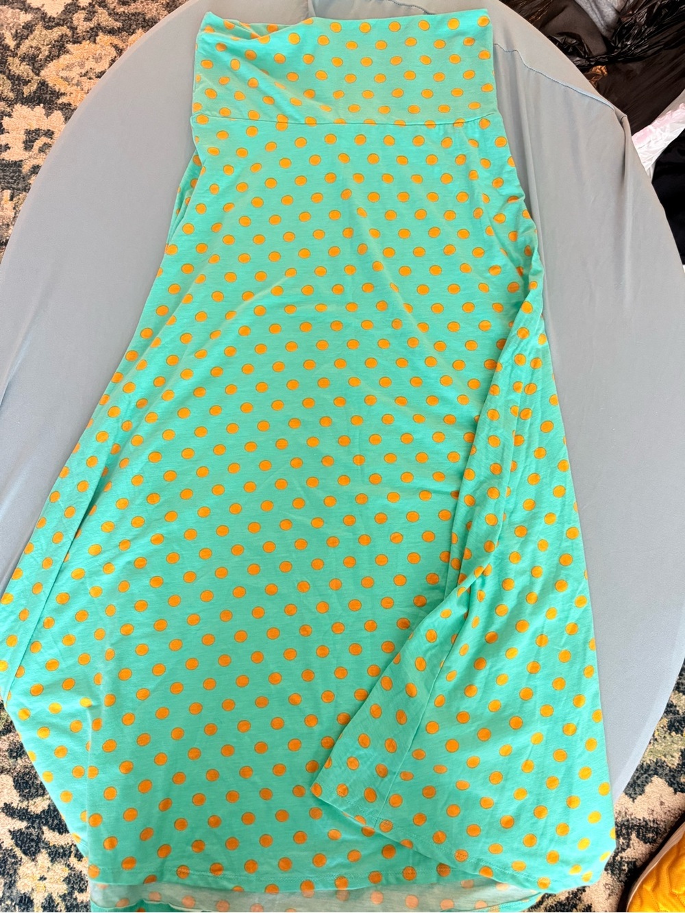 Lularoe Size Medium Women’s Mint Green Polka Dot Maxi Skirt